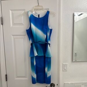 Blue Ombre Sleeveless Dress
